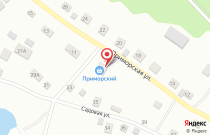 Продуктовый магазин Приморский на Садовой улице на карте