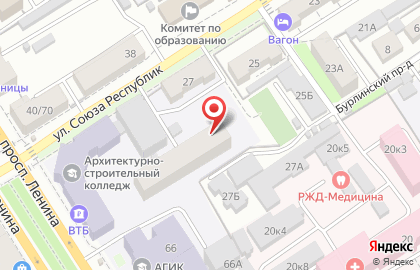 Барнаульский строительный колледж на карте