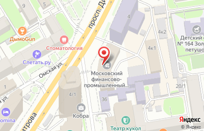 Московский финансово-промышленный университет Синергия в Железнодорожном районе на карте