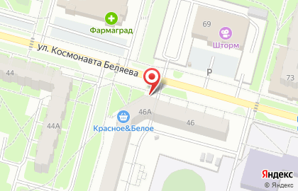 Киоск хлебобулочных изделий Череповец Хлеб на улице Космонавта Беляева на карте