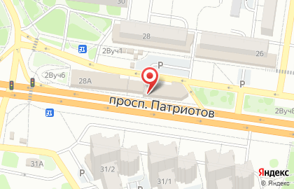 Магазин автотоваров АвтоГаз на проспекте Патриотов на карте