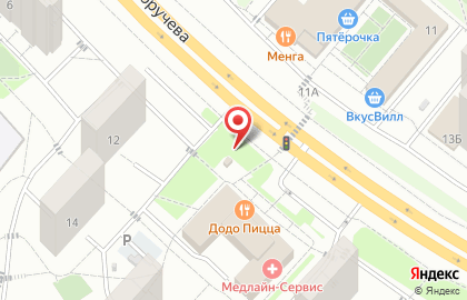 Киоск печатной продукции Антарес на улице Обручева на карте
