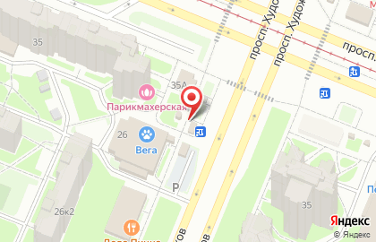 Цветовик на проспекте Художников на карте