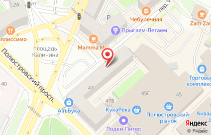 Терминал СберБанк на Полюстровском проспекте на карте