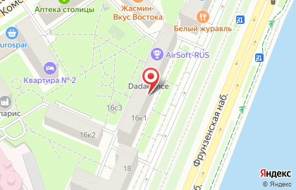 Мскомпринт на Фрунзенской набережной на карте