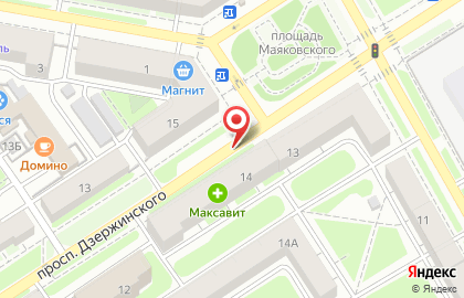 НО НОФ, ГП на проспекте Дзержинского на карте