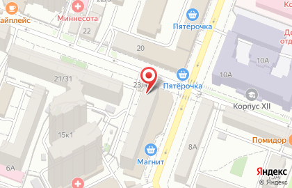 Магазин хлебобулочных изделий в Октябрьском районе на карте