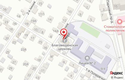 Храм в честь Благовещения Пресвятой Богородицы в Октябрьском районе на карте