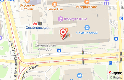 ТВОЕ на Преображенской площади (пл Семеновская) на карте