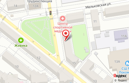 Центр коррекции и лечения сетчатки глаза Профессорская + на улице Василия Ерёмина на карте