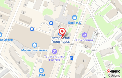 Хлебный магазин в Георгиевске на карте