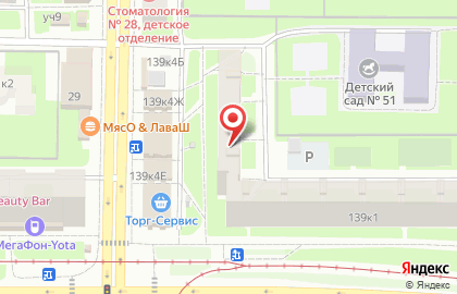 Техноком на проспекте Ветеранов на карте