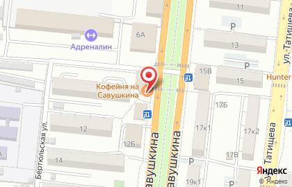 Кофейня на Савушкина на улице Савушкина на карте
