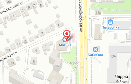 Точка продаж суши и роллов Суши в дом на Новосибирской улице на карте