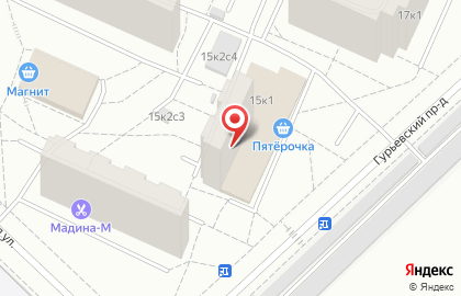 Магазин мясной продукции Индейкин Дом в Гурьевском проезде на карте