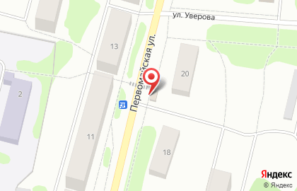 Продуктовый павильон на Первомайской улице на карте