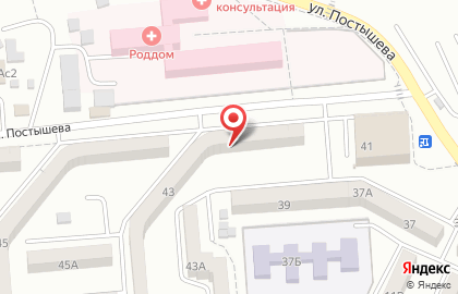Центр развития Аспект на улице Постышева на карте