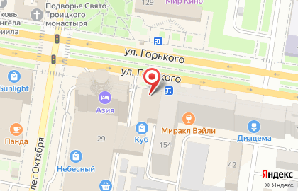 Центральная авиакасса на улице Горького на карте
