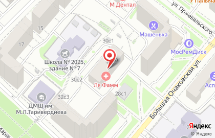 Медицинский центр La Femme на Большой Очаковской улице на карте