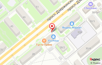 SUBARU на проспекте Дзержинского на карте