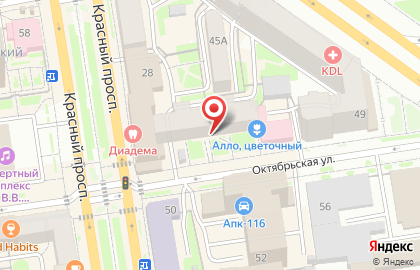 Татьянин день на Октябрьской улице на карте