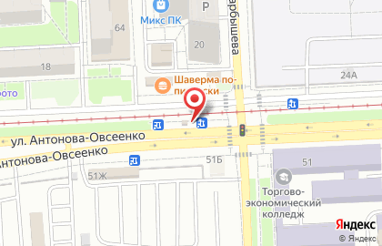 Киоск по продаже печатной продукции Роспечать на улице Антонова-Овсеенко, 18/2 киоск на карте