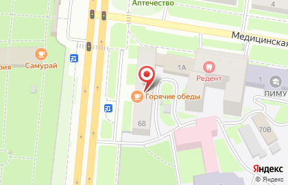 Столовая Пиму на проспекте Гагарина на карте