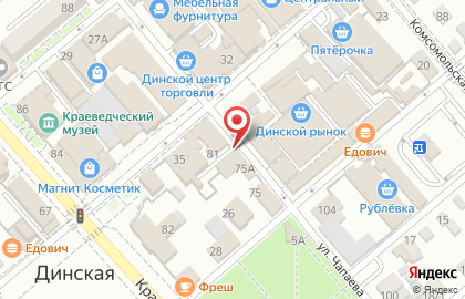 Магазин Бантик на улице Чапаева на карте
