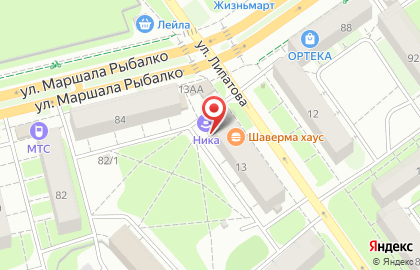 Торгово-производственная компания ОКНА ВЕКА на улице Липатова на карте