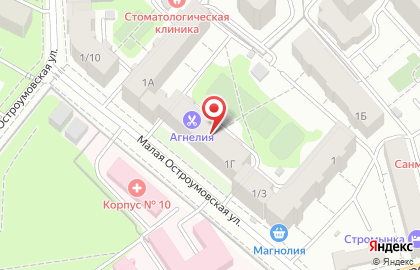 Салон-парикмахерская Агнелия на метро Сокольники на карте