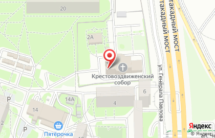 Крестовоздвиженский собор в Калининграде на карте