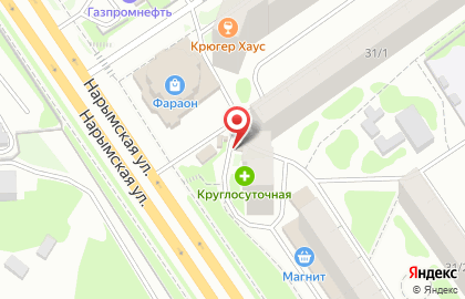 Магазин фруктов и овощей в Заельцовском районе на карте
