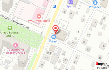 Гипермаркет Магнит в Брянске на карте