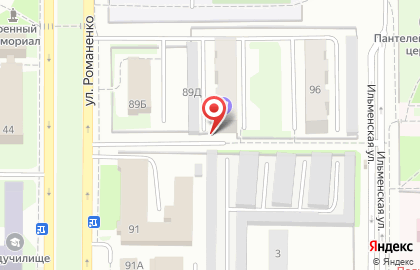 Школа танцев hot Place на улице Романенко на карте