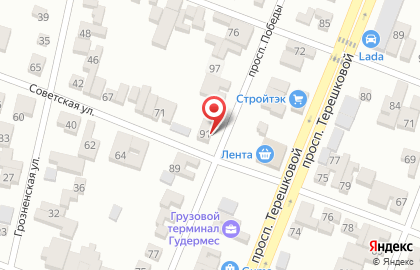 Продуктовый магазин в Грозном на карте