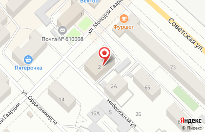 Волго-Вятский банк Сбербанка России на улице Молодой Гвардии на карте
