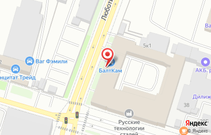 Магазин автотоваров БалтКам в Московском районе на карте