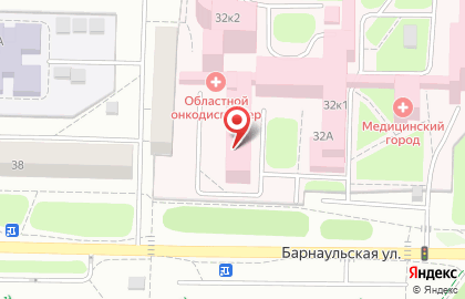 Мнгопрофильный клинический медицинский центр Медицинский город на  Барнаульской улице на карте