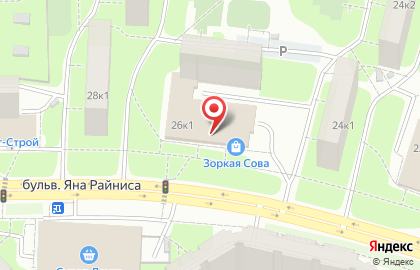 Пятерочка Универсам на Сходненской (б-р Яна Райниса д 26) на карте