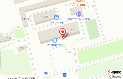 Магазин СпортТоварищ на проспекте Авиаторов на карте