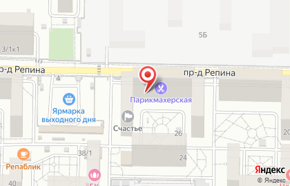 Салон красоты Азалия в Прикубанском районе на карте