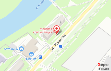 Г. Ногинска при црб на улице Климова на карте