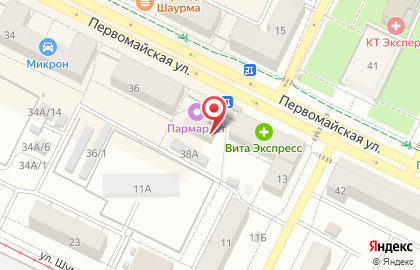 Магазин Добрый День на Первомайской улице, 38 на карте