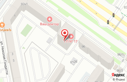 то Городская Поликлиника №17 на Широтной улице на карте
