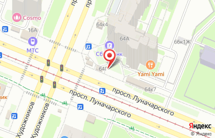 Бистро на проспекте Луначарского, 64г на карте