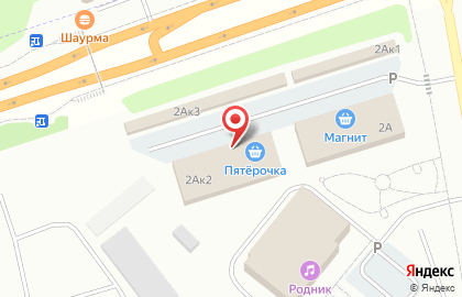 Супермаркет Пятёрочка в Тюмени на карте