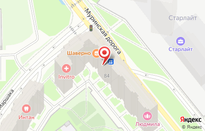 Аптека Вита на Муринской дороге на карте