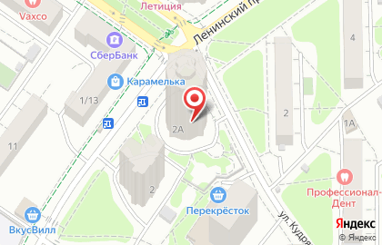Частный детский сад Бонифаша на улице Кудрявцева на карте
