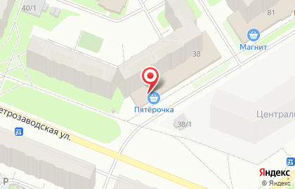 Супермаркет Пятёрочка на Петрозаводской улице на карте