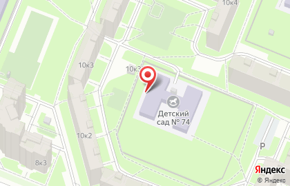 Детский сад №74 комбинированного вида на метро Озерки на карте
